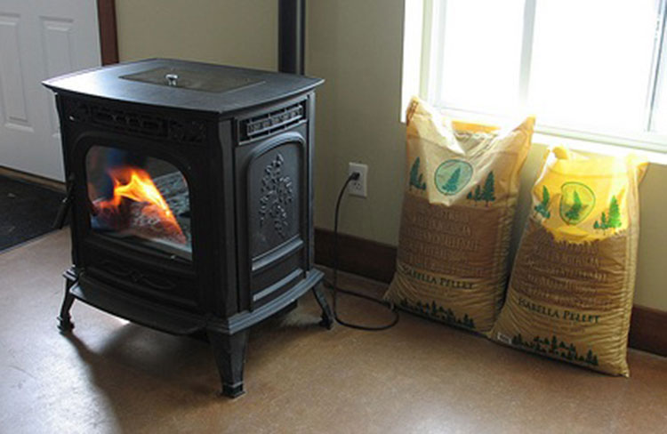 pellet stove and biomass wood pellets